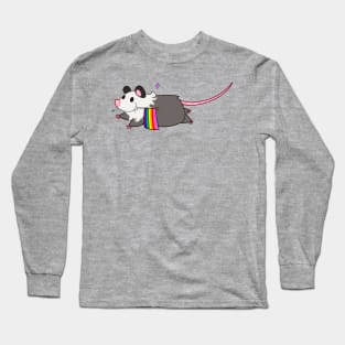 This possum is cheering you on! Long Sleeve T-Shirt